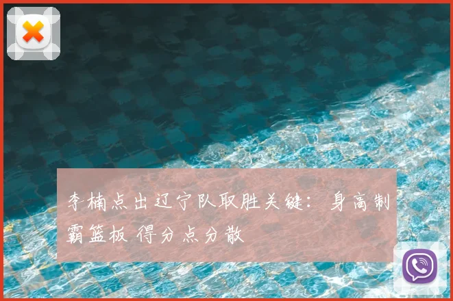 李楠点出辽宁队取胜关键:身高制霸篮板 得分点分散